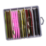 Maxbell 15pcs Imitation Earthworm Artificial Soft Bait Fishing Lures