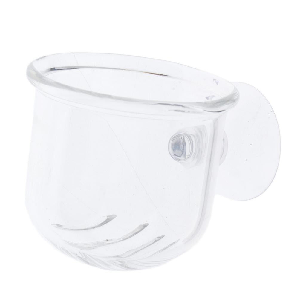 Maxbell Fish Feeder Basket Aquarium Clear Live Worm Bloodworm Food Feeding Cup Seam Type