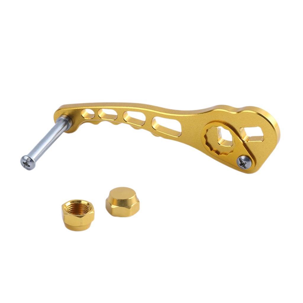 Max 3.3" Fishing Reel Handle Metal Rocker Arm Replacements DIY Accessory Golden