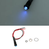 Max Maxb Car Motorcycle Truck DC24V 8mm Dash Panel Indicator Light with Wries Blue