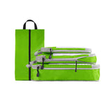 Maxbell 4x Luggage Packing Organizer Travel Storage Bags Shoes Bags for Travel Home Green