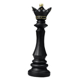 Maxbell Creative Chess Figurine Collectible Chessmen Tabletop Bedroom Gift 12cmx12cmx36cm Black