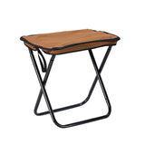 Maxbell Camping Stool Seat Footrest Heavy Duty Camp Stool for Beach Garden Traveling Brown