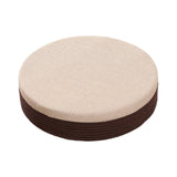 Maxbell Round Seat Cushion Seat Pad Ottoman Tatami Pouf Mat for Balcony Dining Room White and Coffee