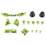 Max Full Button Set Bumper ABXY Mod Kit For Xbox One S Controllers Chrome Green