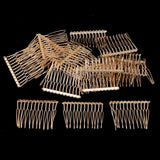 Max 20 Pieces DIY Metal Hair Clips Side Comb 12 Teeth Bridal Accessories Gold