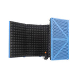 Maxbell Microphone Isolation Shield Studio Recording Foldable Recording for Vocals Blue
