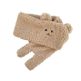 Maxbell Soft Acrylic Scarf Winter Warm Bear Ear Keep Warm for Women Men Skiing Khaki