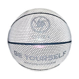 Maxbell Luminous Basketball Size 7 Holographic Glowing Basket Ball for Match Teens White Black Tire