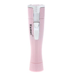 Maxbell Kemei Women Men Electric Face Lip Hair Remover Trimmer Shaver Epilator Pink
