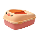 Maxbell Open Top Pet Litter Tray Potty Toilet Bedpan Container Bunny Cats Litter Box Pink 54x45x27cm