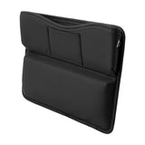 Maxbell Durable Car Seat gaps Filler Organizer Wear Resistant for Sundries PU Leather Black
