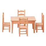 Maxbell 1: 12 Doll House Mini Log Table And Chair Set Furniture Scene Ornaments