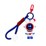 Maxbell Cartoon Keyring Car Key Delicate Space Robot for Gifts Decorations Blue