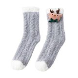 Maxbell Women Crew Socks Fleece Socks Comfortable Winter Thermal Socks Daily Wear Dark Gray