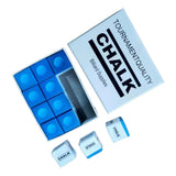 Maxbell 12x Pool Cue Chalk Durable Equipment Billiard Chalks for Sports Clubs Travel Blue