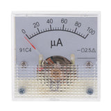 Max DC Ammeter Analog Panel Meter Amp Meter Current Gauge Pointer Type 100uA