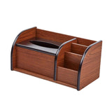 Maxbell Wooden Cosmetic Storage Organizer Box Pen Holder for Bedroom Hotel Home Style B