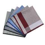 Maxbell 6Pcs Cotton Men's Handkerchiefs Hanky Pocket Square for Weddings Celebration