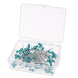 Max 100pcs Multicolor Pearlized Head Pins for DIY Jewelry Components Azure