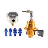Maxbell Adjustable Fuel Pressure Regulator with Gauge High Performance Aureate