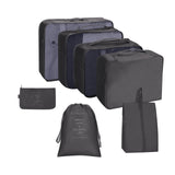 Maxbell 7x Waterproof Nylon Travel Organizer Bags Clothes Storage Bags Lightweight black