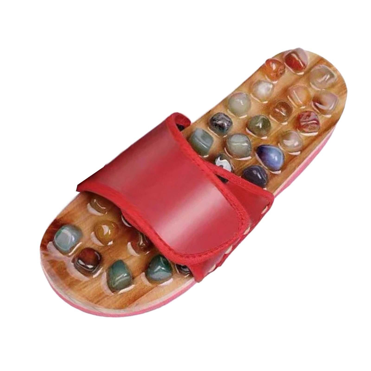 Maxbell Foot Massage Slippers with Natural Stone Summer Gifts Comfortable Adjustable 37 to 38
