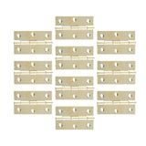 Maxbell 10Pcs Metal Hinges Closing Hinge Connectors for Closet Cabinet Wooden Box Yellow