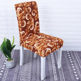 Max Stretch Short Removable Dining Chair Cover Slipcover Decor Brown Vine