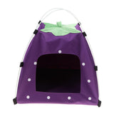 Maxbell Strawberry Doghouse Cute Puppy Cat Cave Pet House for Small Animals  Purple