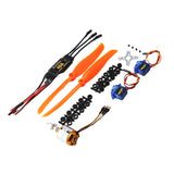 Maxbell 1 Set 9G Servo Brushless Motor 1250KV 40A ESC 2pc Propeller RC Plane Parts