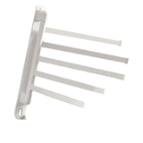 Maxbell Towel Holder No Punch Organizer Storage Towel Bar for Cabinet Hotel Office 5 Rods White
