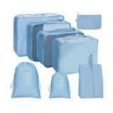 Maxbell 8x Lightweight Packing Cubes for Suitcases Suitcase Clothes Storage Bags blue