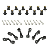 Maxbell 6 Nylon Deck Loops Tie Down Pad Eye with 12 Screws Nuts Durable for Canoes
