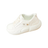 Maxbell Casual Sneakers Lightweight Non Slip Soles Women Shoes for Work Dress Skirt White 37