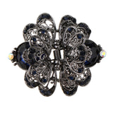 Maxbell Vintage Crystal Flower Hair Claws Clips Hair Jewelry for Womens Girls Blue