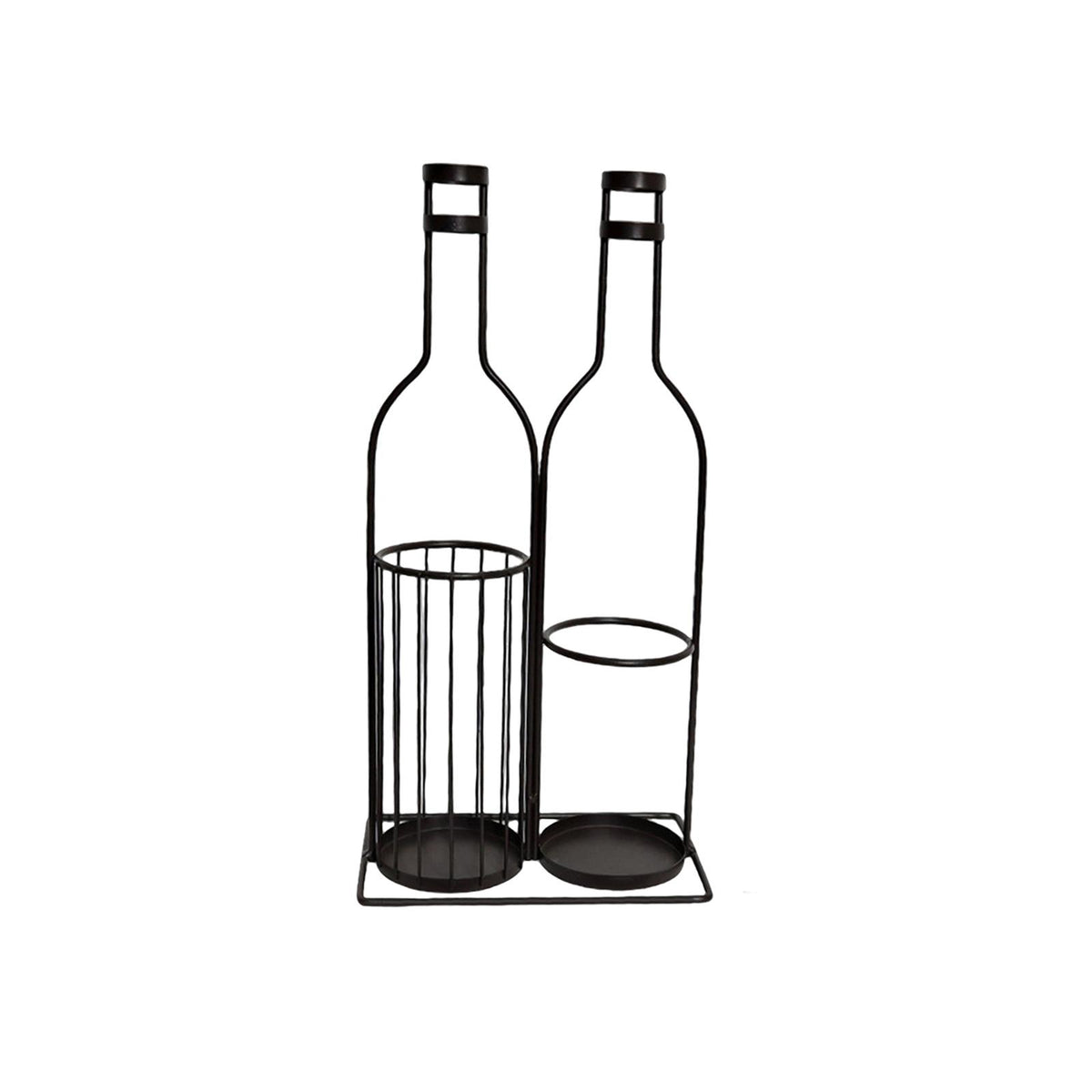 Maxbell Wine Glass Holder Countertop Bottle Display Rack for Countertop Kitchen Home 2 grids