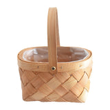 Maxbell Woven Storage Bin Eggs Candy Basket Rattan Flower Basket for Garden Party 19cmx15cmx10cm