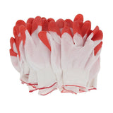 Max 12Pairs Palm Finger Coating Natural Rubber Glove Hand Protection 200mm