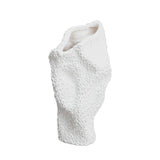 Maxbell Abstract Desktop Vase Pen Holder Flowerpot for Garden Indoor Living Room 15cmx12cmx31cm White