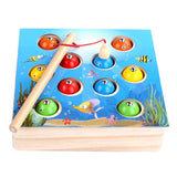 Maxbell Wooden Magnetic Fishing Toy Kids Fishing Game Developmental Educational Toy