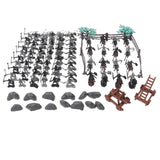 Maxbell 122Pcs Medieval Soldiers Model Swordman Warriors Sword and Shield Gift