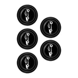 Maxbell Car Door Absorber Cushion Gasket Decorative Buffer Bumper Cushion 5x Black with Sign