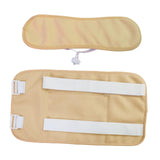 Maxbell Castor Oil Pack Compress Adjustable Flannel Anti Oil Leak for Waist and Neck Khaki Sticker Strap