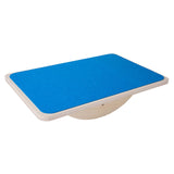 Maxbell Wooden Balance Board Curvy Equipment Interactive Rocker Board Standing Blue