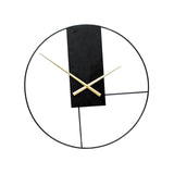 Maxbell Wall Clock Metal Decorative Mute Simple for Living Room Kitchen