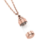Maxbell Fashion Cremation Pendant Necklace Perfume Container Jewelry for Girls Boys Rose Gold