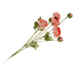 Maxbell 8 Heads Artificial Silk Flowers Leaf Rose Wedding Floral Decor Bouquet Pink