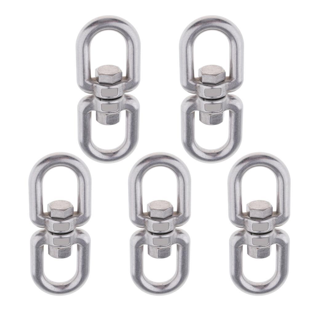 Max Stainless steel buckle universal ring 8-ring rotary buckle 5Pcs M6