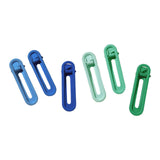 Maxbell 6Pcs Alligator Hair Barrettes Hair Clips Hair Accessories for Girls Women Blue Green